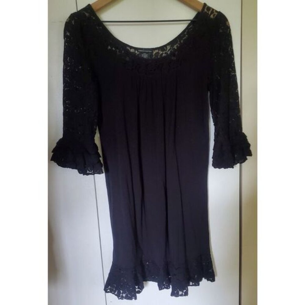 Victoria's Secret Sexy Loose Fitting Black Lace Dress - X-Small